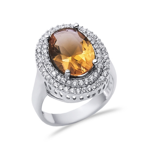 Drop Sultanite Cluster Ring Cambio de color Piedra preciosa Chapado en rodio Turco Venta al por mayor 925 Joyería de plata esterlina hecha a mano - Product Image 3