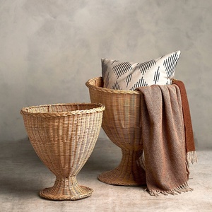 Nouveau Design Offre Spéciale moderne rotin urne Vase en osier piédestal Vase décoration de la maison Pots de fleurs bas quantité minimale de commande taille personnalisée du Vietnam - Product Image 5