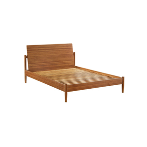 Meubles de lit en teck massif moderne avec structure à lignes nettes pour villa, chambre à coucher et maison privée - Product Image 4