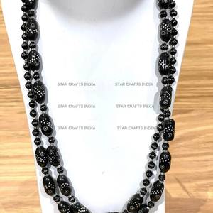 Resin Black Yellow Beads Good Quality Multi Shapes Birthday Necklace Daily Fashion Women Resin Beads <b>Glass</b> Beads Necklace - Product Image 3