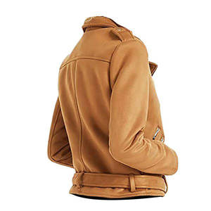 แจ็กเก็ตมอเตอร์ไซค์หนังแท้มีซิประบายอากาศได้ดีสำหรับสำนักงานแฟชั่นฤดูใบไม้ร่วง - Product Image 5