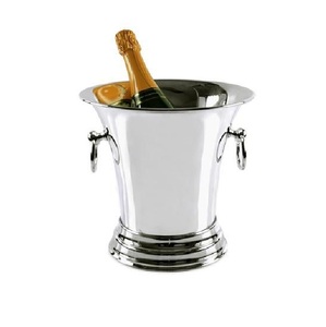 Nouveaux accessoires de barre de vente Vintage Design Bar artisanat personnalisé intérieur extérieur fête argent fini seaux à glace - Product Image 4