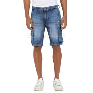 Pantalones Cortos de Mezclilla Casuales para Hombre, Talla Grande, Color Sólido, 100% Algodón, Ecológicos, Nuevo Estilo - Product Image 6