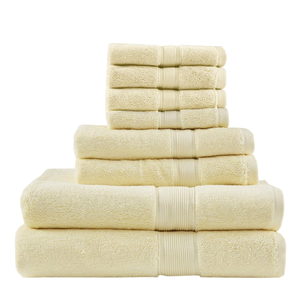 <b>Luxury</b> 100% Terry Cotton 8-Piece Eco-Friendly Hotel Beach Bath <b>Towel</b> Sets Quick-Dry Spa Use Custom Made Plain Style Direct - Product Image 1
