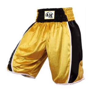2025 nuevo estilo de secado rápido 100% algodón pantalones cortos de entrenamiento de boxeo patrón sólido con cintura elástica impresión Digital - Product Image 1