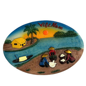 Sculpture en résine de polyrésine fabriquée à la main Design vietnamien pour la décoration intérieure Thanksgiving aimant de réfrigérateur invités de mariage Style artistique - Product Image 1