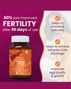 สูตรความอุดมสมบูรณ์ของ Narie กับ shatavari chasteberry jeevanti สำหรับการตกไข่สนับสนุนความแข็งแรงของระบบสืบพันธุ์และความสมดุลของฮอร์โมน - Product Image 2
