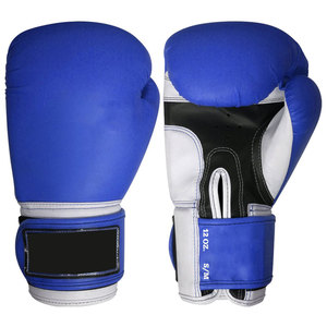 Gants de boxe haut de gamme en cuir véritable, gants de sport avec logo personnalisé, double couture et ajustement confortable du poignet - Product Image 1