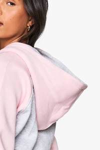 Sudadera con capucha de mujer con cremallera y Panel de contraste de alta calidad, sudadera cálida Flecce antiarrugas transpirable para gimnasio y ropa de calle, sudaderas con capucha para mujer - Product Image 6