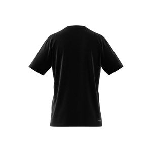 T-shirt sportiva nera/bianca treno essenziali 3 strisce allenamento t-shirt Ib8150