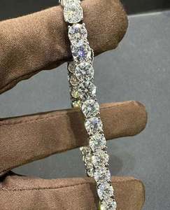 จี้เพชรโมอิส925นัท VVS เจ้าหญิง6มม. 8นิ้วสไตล์ฮิปฮอปเครื่องทดสอบเพชร - Product Image 2