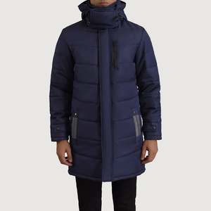 Moore <strong>Blue</strong> Waterproof Hooded <strong>Parka</strong> Casual Style - Product Image 4