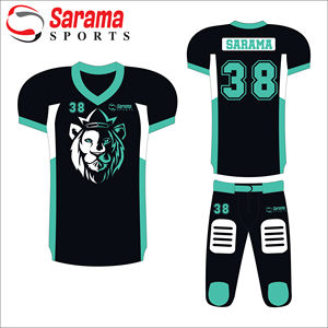 เสื้อเจอร์ซีย์อเมริกันฟุตบอลผ้าลายทแยง2022สำหรับเยาวชนชุดอเมริกันฟุตบอลตามสั่ง - Product Image 2