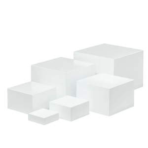 ชุดตั้งโชว์อะคริลิคสีดำและขาวเป็นมิตรต่อสิ่งแวดล้อมทันสมัยชั้นวางโชว์อาหารขายปลีกสำหรับเค้กแต่งงานน้ำหอมของหวาน - Product Image 5