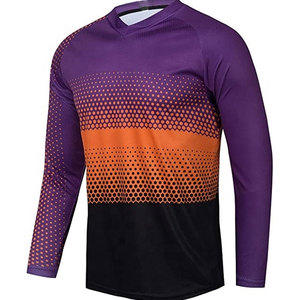 Vente en gros de maillot de motocross design Oem, maillot de course vtt vierge à manches longues pour le cyclisme, la descente, maillot de motocross - Product Image 1