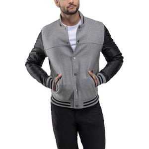 Men's Varsity <b>Jacket</b> Genuine Leather Sleeve and Wool Blend Letterman <b>Boys</b> College Varsity <b>Jackets</b> XS-5XL - Product Image 4