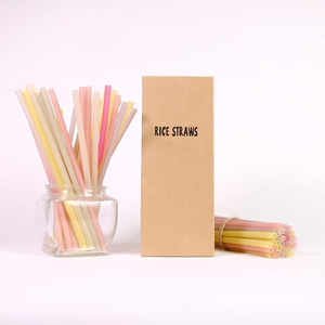 Pailles de riz colorées jetables écologiques à usage unique pour boire du tapioca paille de farine végétale fabriquée au Vietnam - Product Image 3