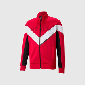 Chaqueta de chándal clásica para hombre, cómoda chaqueta de entrenamiento atlético con cuello alto, cremallera completa y bolsillos laterales para un estilo de vida activo - Product Image 1