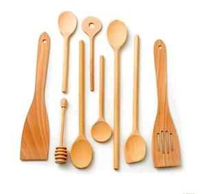 Espátula Utensilios de cocina La mejor espátula de madera Servidor de ensalada de madera Juego de 2 artículos de cocina únicos hechos a mano - Product Image 3