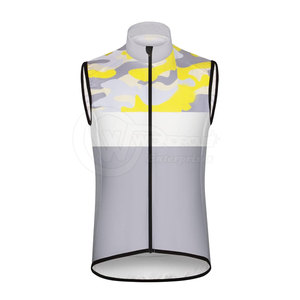 Gilet de cyclisme professionnel à col rond, couleur unie, gilets de cyclisme confortables et durables à vendre - Product Image 1