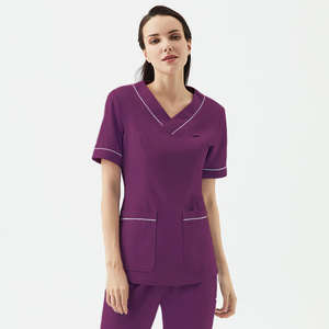 Gommage d'infirmière unisexe avec logo personnalisé uniforme d'hôpital vêtements médicaux à manches courtes pour femmes sous gommage vêtements médicaux - Product Image 3