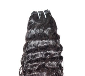 100% Cheveux Humains Remy Vierges Indiens à Cuticules Alignées, Tissage Double Trame à la Machine, Ondulation Naturelle, Ondulation Profonde Lâche, 10-32 Pouces - Product Image 5