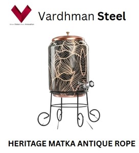 Artículo Más Vendido en 2025, Matka de Cobre Esmaltado Heritage de 5 Litros, Jarra de Agua de Cobre Antigua con Esmalte, Olla de Cobre Esmaltada Clásica - Product Image 4