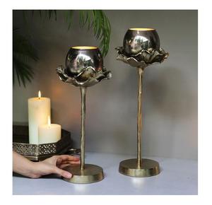 Juego de candelabros de Metal de alta calidad de latón A.K de 2 candelabros decorativos para decoración de centro de mesa de Navidad - Product Image 1