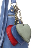 Porte-clés en cuir élégant au design français, motif floral, accessoire DIY, pendentif, décoration pour sac à main, breloque FD0000171
