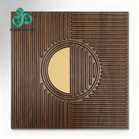 AISEN DECOR Vente en gros Nouveaux carreaux décoratifs muraux en PET miroir doré 3D PVC Luxe Intérieur Plastique Panneaux muraux 3D texturés en PVC