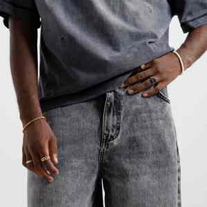 Jeans Negros Holgados Unisex para Hombre, Estilo Casual, Corte Recto, Pierna Ancha, Ajuste Holgado, Cintura Media, Lavado Claro para Todos - Product Image 5