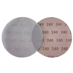 Disque abrasif à crochets et boucles P80-P220 en oxyde d'aluminium, disque <span class=keywords><strong>de</strong></span> <span class=keywords><strong>ponçage</strong></span> maillé, disque <span class=keywords><strong>de</strong></span> papier abrasif pour meuleuse, peinture et polissage des murs - Product Image 1