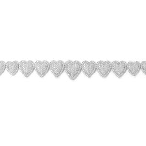 Cadena de eslabones cubanos completamente helados de oro con baguette redonda, cadena cubana de hip hop de diamantes cultivados en laboratorio de suministro verificado en la India - Product Image 2