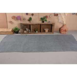 Alfombra Turca Moderna Vintage de 5.2 x 11.4 pies, Hecha a Mano, Lana Gris Ecológica, Pelo Medio, Diseño de Patchwork, Forma Rectangular Grande - Product Image 1