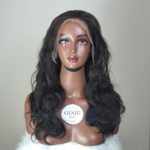 Cheveux vietnamiens vierges de couleur naturelle modernes, super perruques, dentelle transparente longue longueur pour femmes - Product Image 1