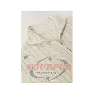 Suéter de Invierno para Hombre con Cierre de Cremallera, Tejido Jacquard, para Fiestas al Aire Libre, Elegante, 100% Algodón, Transpirable, con Trenzas - Product Image 5