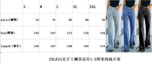 Mujer cintura alta Casual Slit XL verano otoño pierna ancha Denim transpirable lavado Technics patrón sólido flaco recto Sexy - Product Image 6