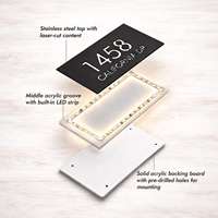 Letrero Luminoso LED 3D Personalizado, Impermeable, con Borde Acrílico, de Acero Inoxidable, para Montaje en Pared, Decoración Publicitaria para Interiores y Exteriores