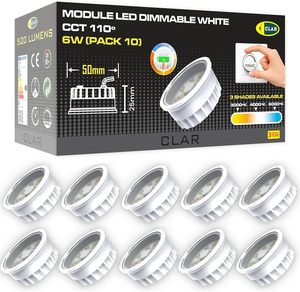 Faretto LED da Soffitto CLAR Ultra Sottile Dimmerabile 6W con Selettore CCT 3000/4000/6500K Angolo del Fascio 110° Garanzia di 3 Anni - Product Image 1