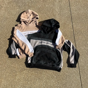 Trending Custom Hoodie Color <b>Block</b> Sweatshirt Streetwear Casual Outerwear Sport Fashion Comfortable Loungewear Athleisure Wear - Product Image 4