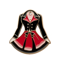 Épinglettes de costume de jupe de princesse en métal avec logo personnalisé