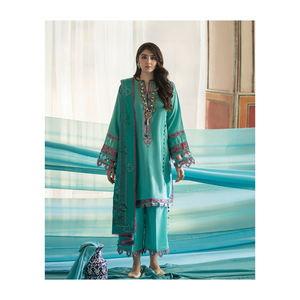 Robes de luxe de designers pakistanais costumes fantaisie Collection Chiffon Costumes 2 pièces Robe femmes vêtements pakistanais vêtements mehndi - Product Image 4