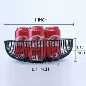 Elegante cesta de frutas de metal con asas para facilitar el transporte de la cocina tazón de almacenamiento para frutas verduras aperitivos organizador moderno - Product Image 1