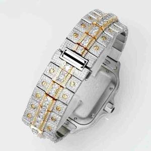 Reloj Deportivo Analógico de Alta Calidad para Hombre, Diseño Hip Hop de Acero Inoxidable, Diamante Cultivado en Laboratorio con Claridad VVS, Ventana de Cristal Inteligente, Único - Product Image 2