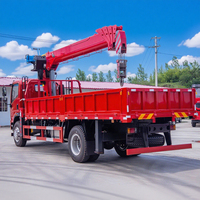 La grue à bras télescopique de transport de levage montée sur camion Haoman 8 tonnes de la Chine prix réduit hydraulique Kato