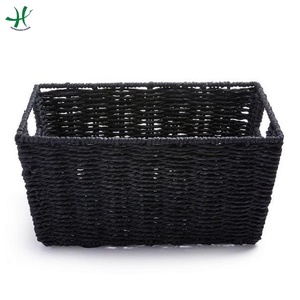 Handwoven Seagrass Storage Basket Oval Woven Organizer <b>Bin</b> with Handles <b>for</b> Home <b>Bedroom</b> Nursery - Product Image 3