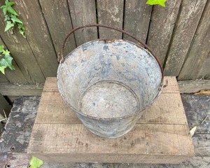 Seau en métal galvanisé vintage, pot à laver, pot de jardin, bac à eau, pot à fleurs, décoration rustique pour la maison, pot à fleurs - Product Image 3