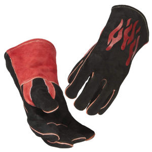 Guantes de soldadura de cuero ecológicos Doble Palma Anti-vibración Resistente al calor 16 PULGADAS Materiales sostenibles - Product Image 1