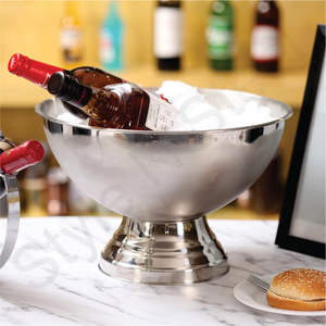 Collier refroidisseur de vin en acier inoxydable Whisky et pour baignoire à boisson à champagne Baignoire ronde Conception de baignoire entièrement polie - Product Image 1