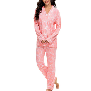 Ropa de dormir con Impresión digital personalizada 2024, conjunto de pijamas y poliéster de satén de algodón puro 100% para mujer, ropa de dormir al por mayor con servicio OEM ODM - Product Image 5